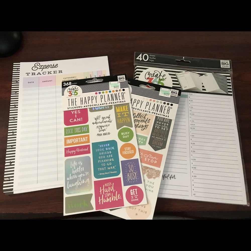 Happy Planner/planner items new unused extra